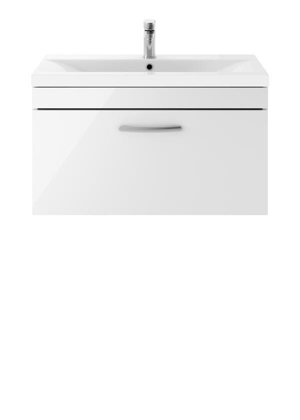 Nuie Athena 800mm Wall Hung Vanity Unit With Basin