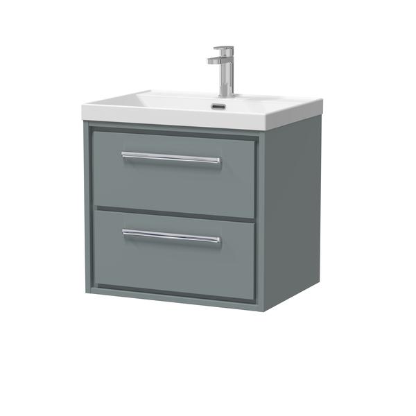 Lille 600mm Wall Hung 2-Drawer Vanity with Basin - 1 Tap Hole