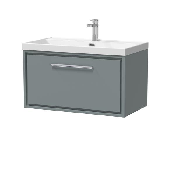 Lille 800mm Wall Hung Single Drawer Vanity with Basin - 1 Tap Hole