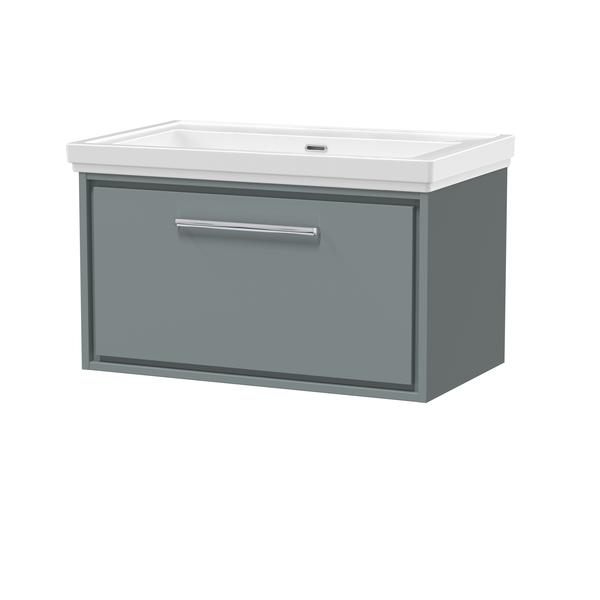 Lille 800mm Wall Hung Single Drawer Vanity with Basin - 0 Tap Hole