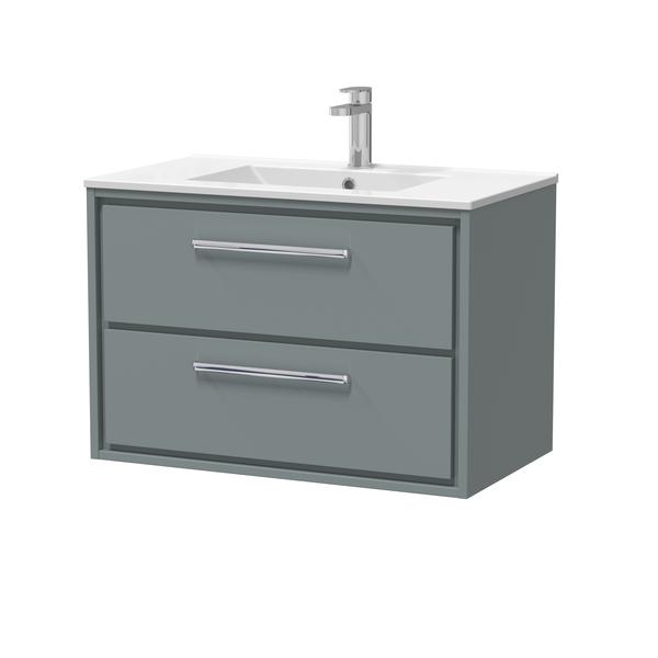Lille 800mm Wall Hung 2-Drawer Vanity with Basin - 1 Tap Hole