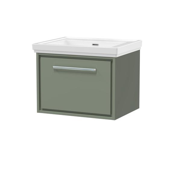 Lille 600mm Wall Hung Single Drawer Vanity with Basin - 0 Tap Hole