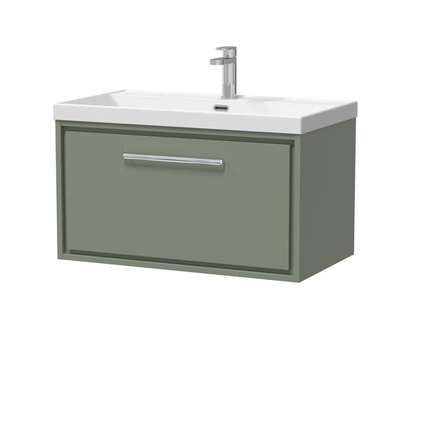 Lille 800mm Wall Hung Single Drawer Vanity with Basin - 1 Tap Hole