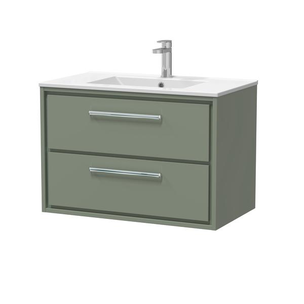 Lille 800mm Wall Hung 2-Drawer Vanity with Basin - 1 Tap Hole