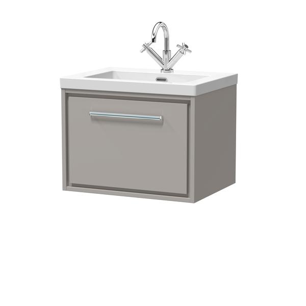 Lille 600mm Wall Hung Single Drawer Vanity with Basin - 1 Tap Hole
