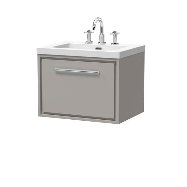 Lille 600mm Wall Hung Single Drawer Vanity with Basin - 3 Tap Hole