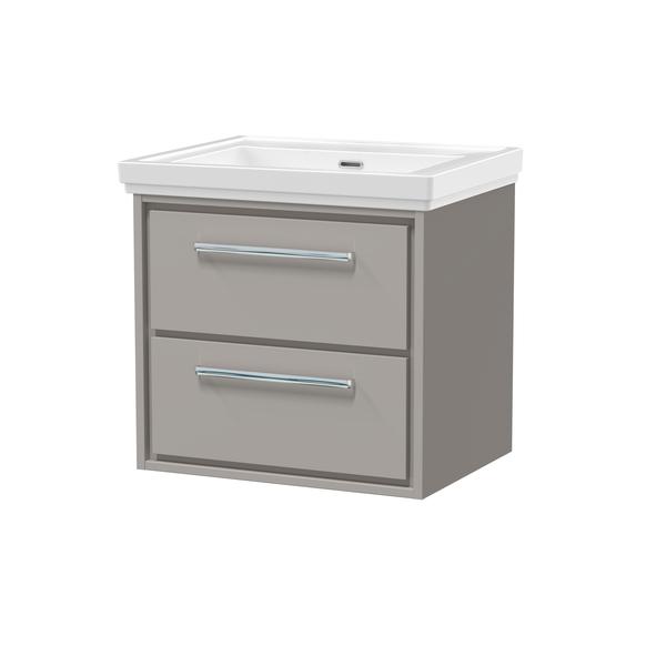 Lille 600mm Wall Hung 2-Drawer Vanity with Basin - 0 Tap Hole