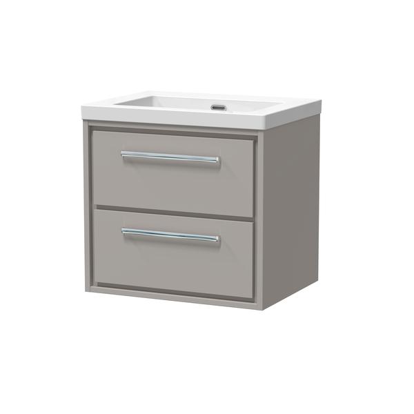 Lille 600mm Wall Hung 2-Drawer Vanity with Basin - 0 Tap Hole