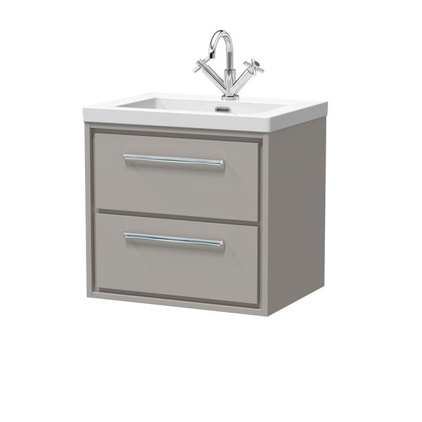 Lille 600mm Wall Hung 2-Drawer Vanity with Basin - 1 Tap Hole