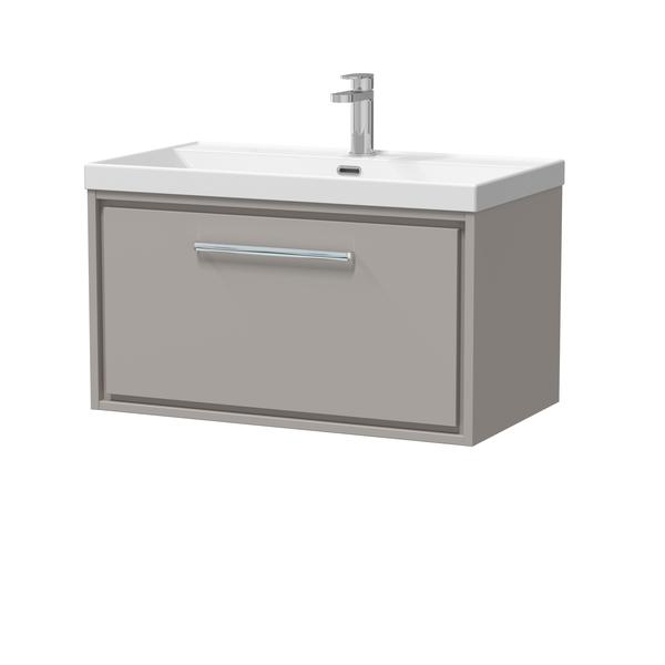 Lille 800mm Wall Hung Single Drawer Vanity with Basin - 1 Tap Hole