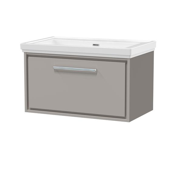 Lille 800mm Wall Hung Single Drawer Vanity with Basin - 0 Tap Hole