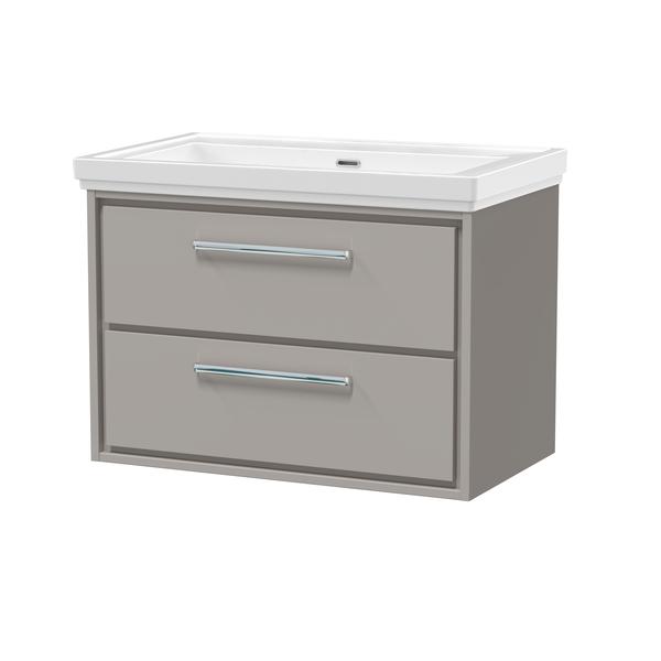 Lille 800mm Wall Hung 2-Drawer Vanity with Basin - 0 Tap Hole