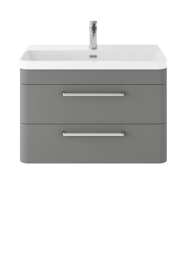 Hudson Reed Solar 800mm Wall Hung Vanity Unit With Ceramic Basin