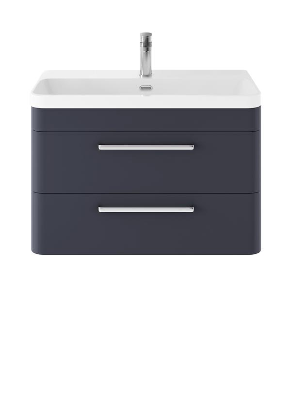 Hudson Reed Solar 810mm Wall Hung 2 Drawer Vanity Unit With Ceramic Basin