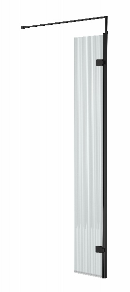 300x1950 Fluted Hinged Screen with Support Bar