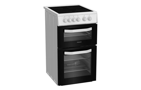 Hotpoint HTE5VCW Slim Electric Cooker - White