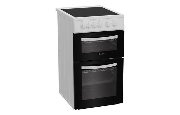 Indesit ITE5VMW Slim Double Electric Cooker - White