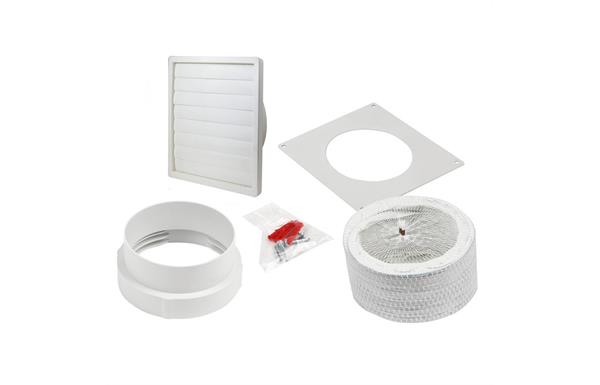 Manrose 150mm Round Hose Gravity Kit (1m) - White