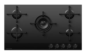 Fisher & Paykel Series 9 CG905DNGGB4 90cm Gas on Glass Hob - Black