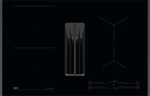AEG TH84CB03FB 81cm Venting Induction Hob - Black