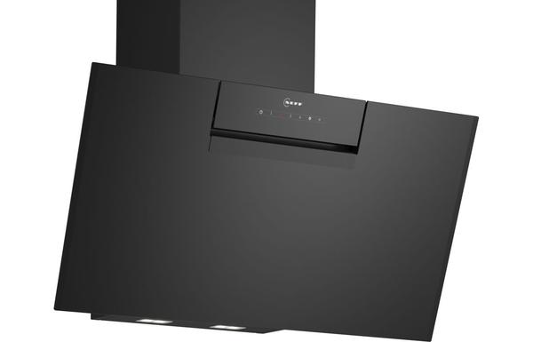 Neff N50 D85IFN1S0B 80cm Angled Chimney Hood - Black Glass