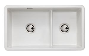 Abode Sandon 1.75B Ceramic Undermount/Inset Sink - White