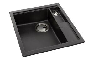 Abode LivInc Compact 1.25B Inset/Undermount Granite Sink - Metallic Black