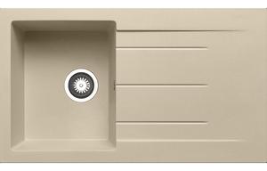 Prima Compact Granite 1B & Drainer Inset Sink - Ivory