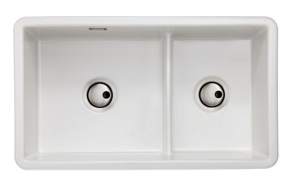 Abode Sandon 1.75B Ceramic Undermount/Inset Sink - White