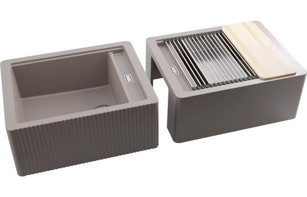 Abode Optima 1.25B Granite Belfast Sink - Taupe