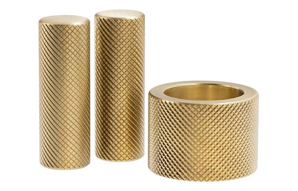 Abode Persona Knurled Handle & Aerator Pack - Brushed Brass