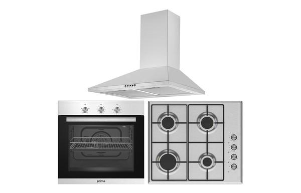 Prima Oven  Gas Hob & Chimney Hood Pack - St/Steel