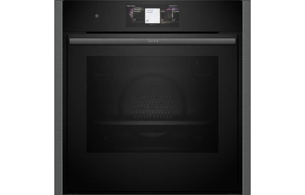 Neff N90 B64CT73G0B B/I Single Slide&Hide Pyrolytic Oven - Black w/Graphite Grey Trim