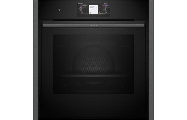 Neff N90 B64CT73G0B B/I Single Slide&Hide Pyrolytic Oven - Black w/Graphite Grey Trim