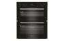 Indesit DUI 10D B Built Under Double Electric Oven - Black