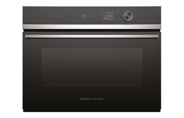 Fisher & Paykel Series 7 OS60NDLX1 18 Function Compact Steam Oven - Black & St/Steel