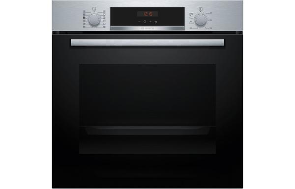 Bosch Series 4 HQA574BS3B Single Pyrolytic Oven w/Added Steam - Black & St/Steel