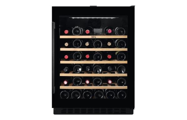 AEG AWS4052B5B B/U 60cm Wine Cabinet - Black Glass
