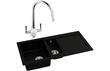 Abode Xcite 1.5B Inset Black Metallic Sink & Astral Tap Pack