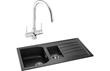 Abode Oriel 1.5B Inset Black Granite Sink & Nexa Tap Pack