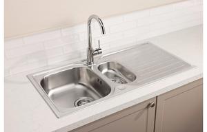 Abode Stria 1.5B Inset Sink & Nico Tap Pack