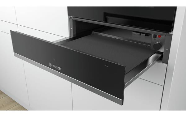 Bosch Serie 6 BIC510NS0B 14cm Warming Drawer - Black & St/Steel