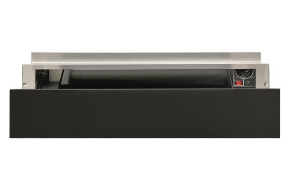 Hotpoint WD 914 NB 14cm Warming Drawer - Dark Grey Glass