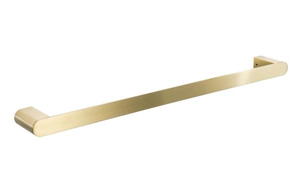 Abode Uno Single Towel Rail - Brushed Brass