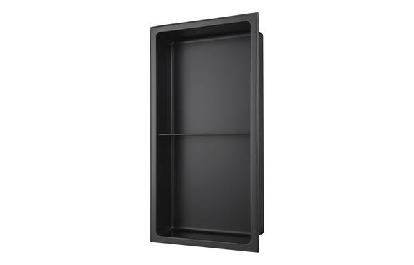 610x305mm Bathroom Niche - Matt Black