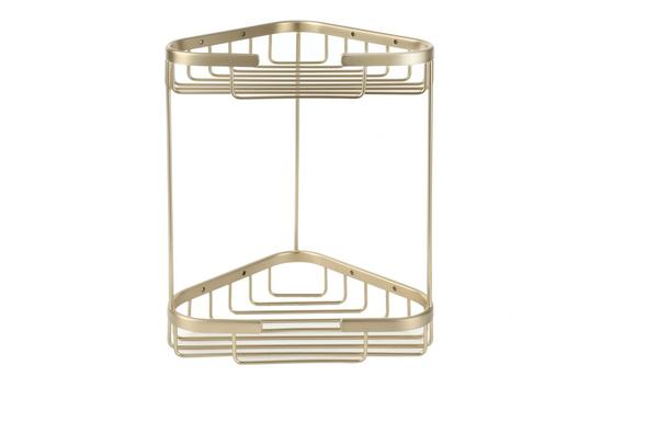 Fine 2-Tier Storage Basket - Brushed Brass