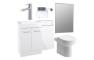 Benito 1000mm Furniture & BTW WC Pack - White Gloss (RH)