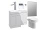 Benito 1000mm Furniture & BTW WC Pack - Grey Gloss (LH)