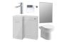 Benito 900mm Furniture & BTW WC Pack - Grey Gloss (LH)