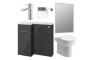 Benito 900mm Furniture & BTW WC Pack - Anthracite Gloss (LH)